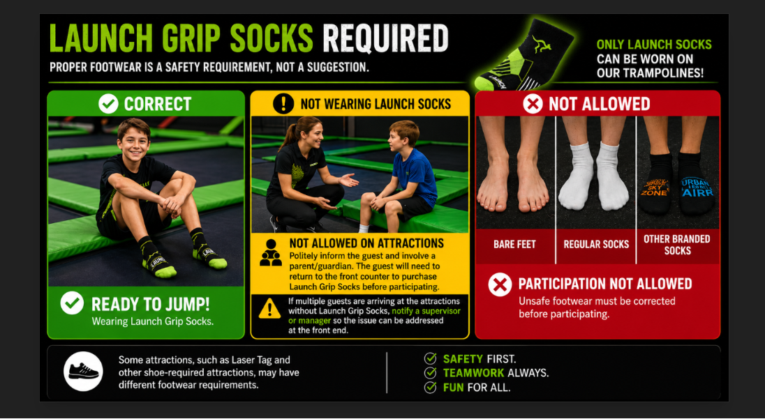 Launch Grip Socks Required