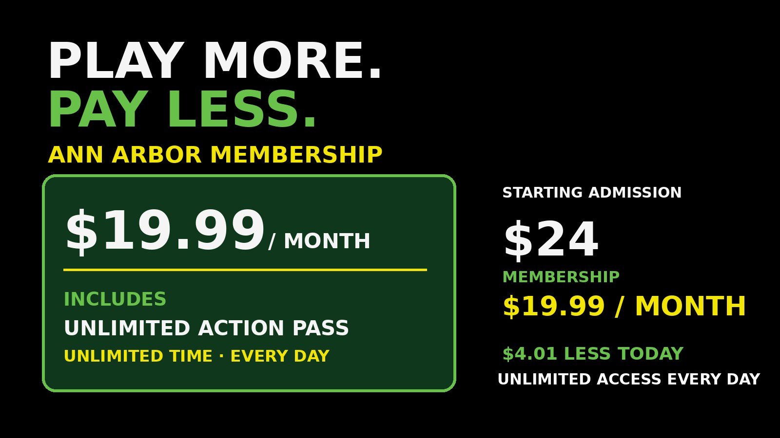 Ann Arbor Exclusive Membership offer